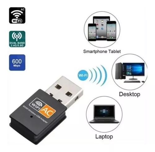 Adaptador Antena Wifi Usb 5g Dualband 2,4g