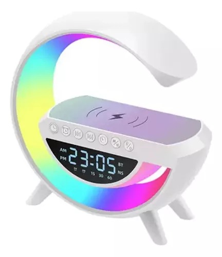 Luminária G-speaker Led Carregador Indução Som Bluetooth